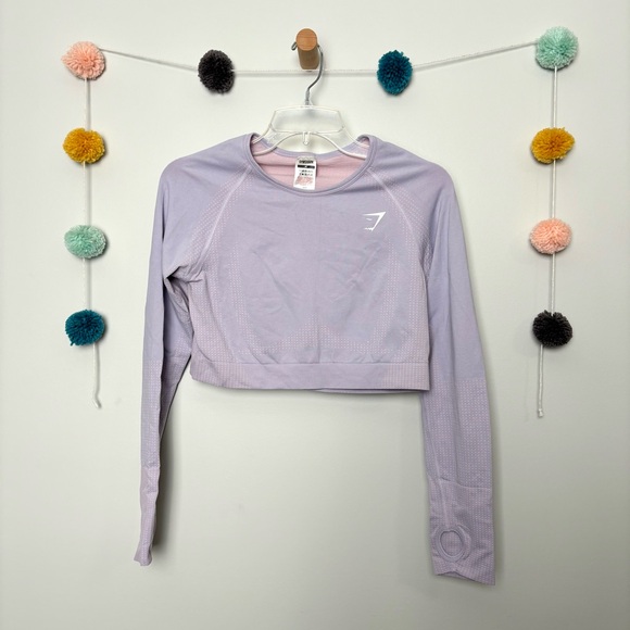 Gymshark Tops - 🌟Gymshark Training Long Sleeved Crop Top Purple Top